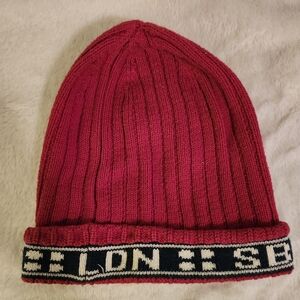 Sweaty Betty Red Knit Beanie